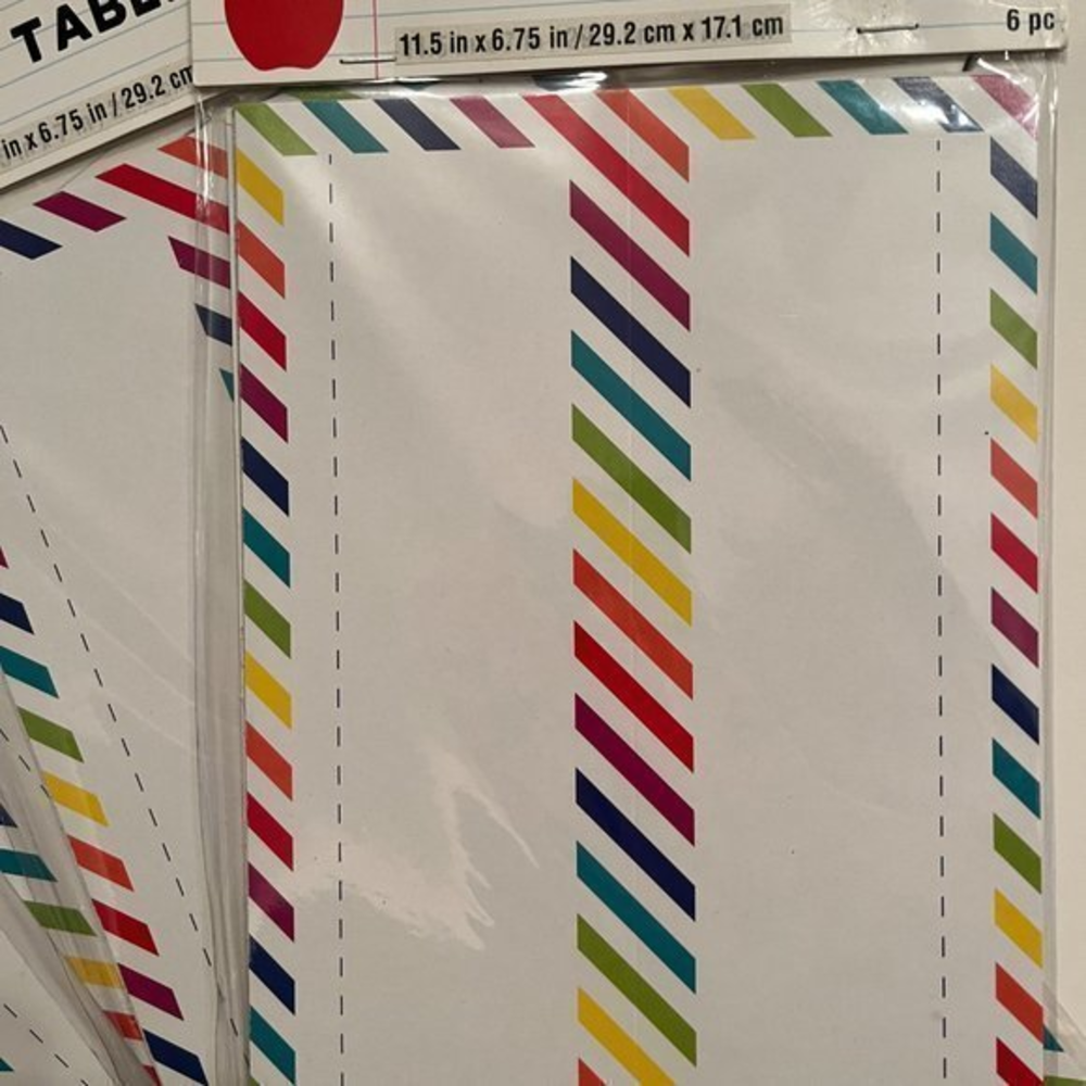 Table Tents - THREE pack of Creatology table tents (18 tents in total) (t/o)‎